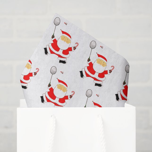 Papier de soie de Noël de badminton (Sac cadeau)