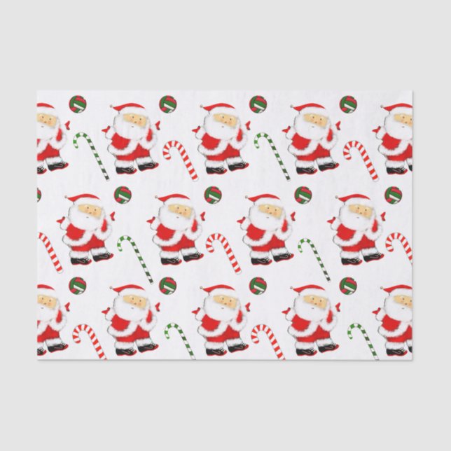 Papier de soie de Noël de volley-ball (Recto)