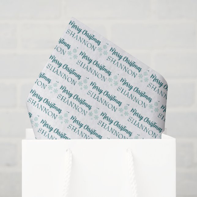Papier de soie de Noël personnalisé (Sac cadeau)