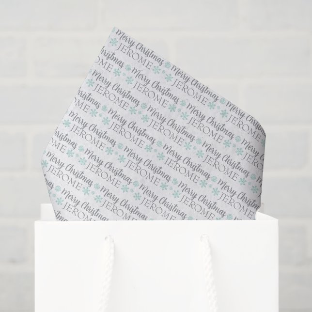 Papier de soie de Noël personnalisé (Sac cadeau)