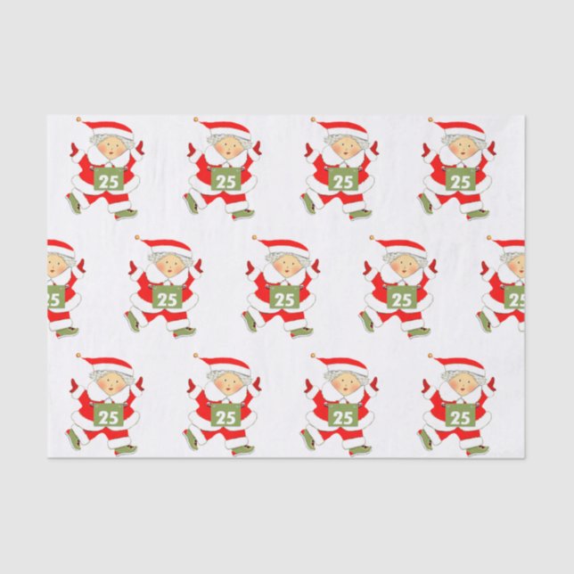 Papier de soie de Noël pour coureur en course (Recto)