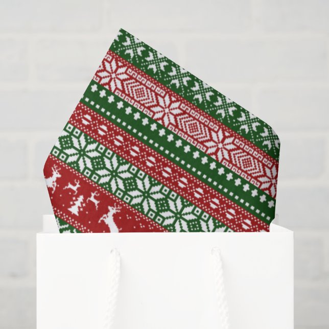 Papier de soie de Noël Pull Ugly (Sac cadeau)