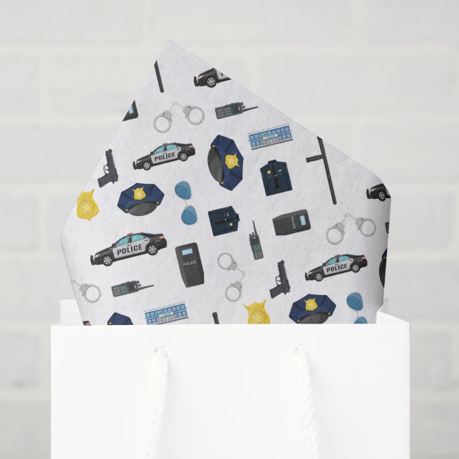 Papier de soie de police, découpage de l'applicati (Sac cadeau)