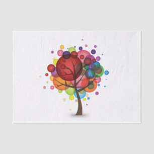 Papier de soie de soie abstrait d'arbre de ballon