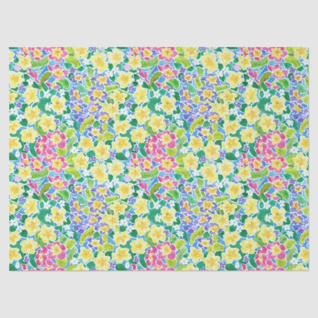 Papier de soie de soie assez rose, bleu, jaune de (Recto)