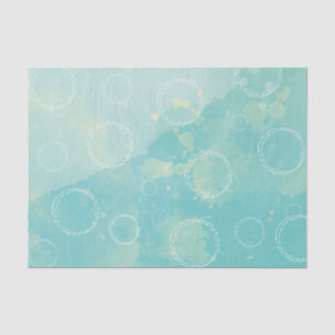 Papier de soie de soie bleu d'aquarelle d'Aqua