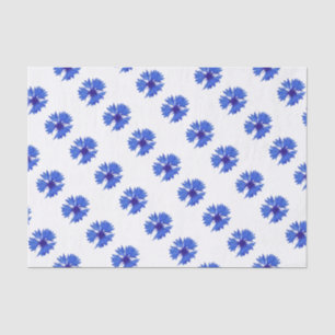 Papier de soie de soie bleu de bleuet