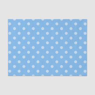 Papier de soie de soie bleu de point de polka 2
