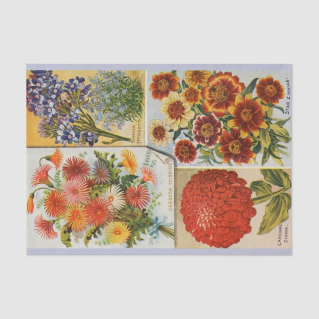 Papier de soie de soie brillant antique de fleur (Recto)