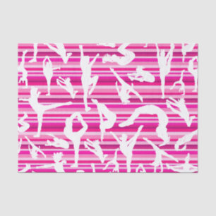 Papier de soie de soie Cheerleading rose fait sur