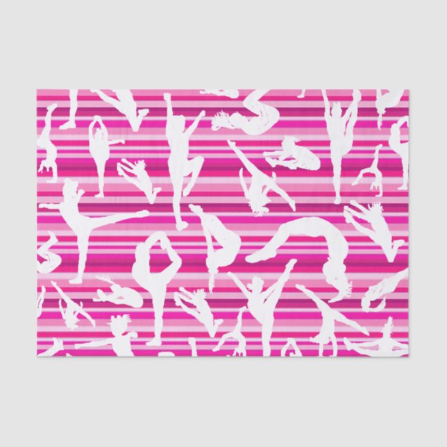 Papier de soie de soie Cheerleading rose fait sur (Recto)