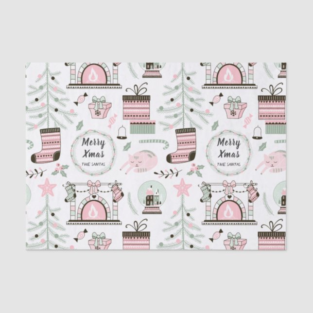 Papier de soie de soie confortable de motif de (Recto)