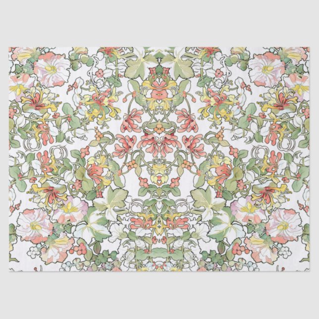 Papier de soie de soie d'art de fleurs de rose (Recto)