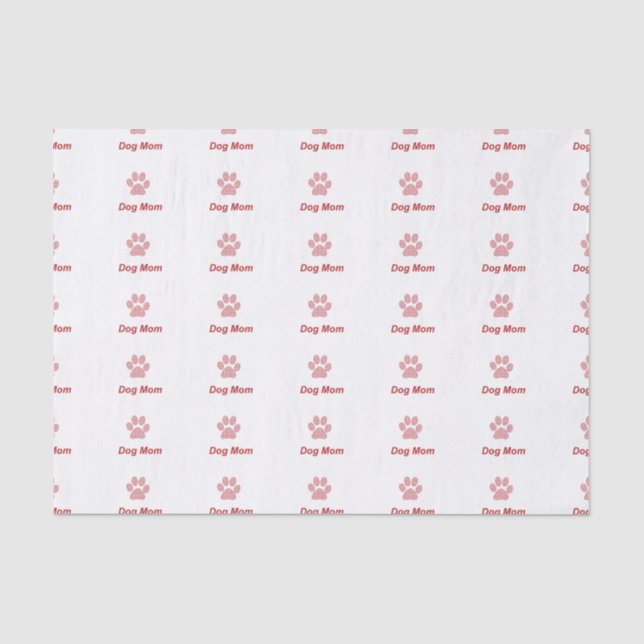 Papier de soie de soie de cadeau de maman de chien (Recto)