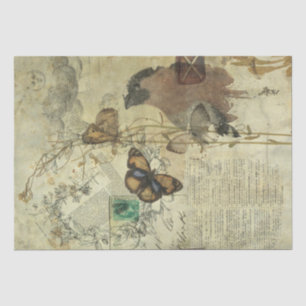 Papier de soie de soie de collage de nature