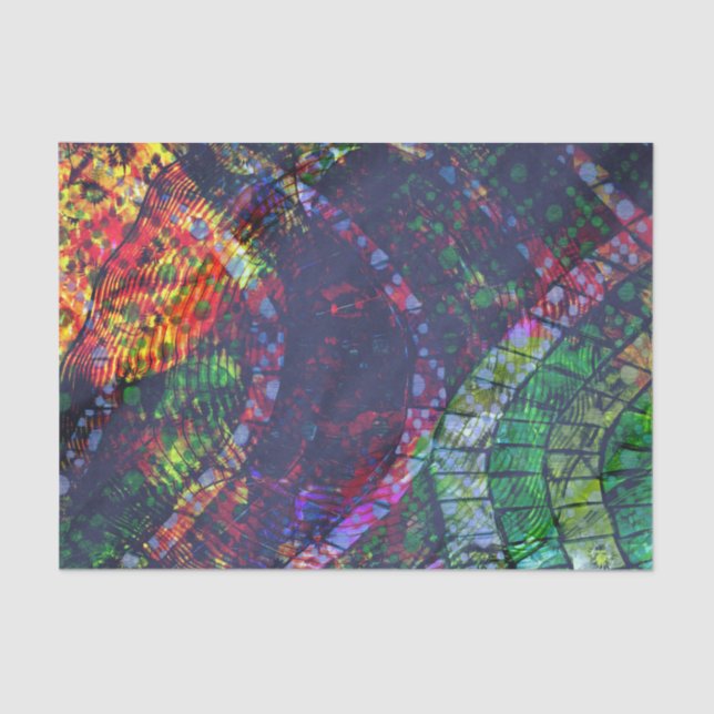 Papier de soie de soie de conception en verre (Recto)