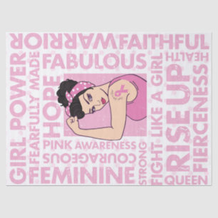 Papier de soie de soie de conscience de cancer du