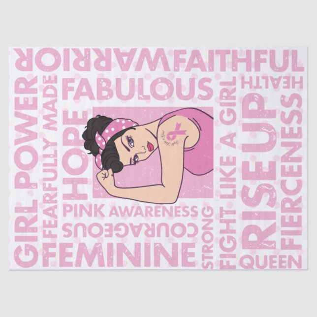 Papier de soie de soie de conscience de cancer du (Recto)