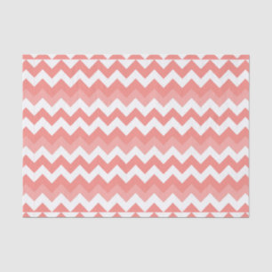 Papier de soie de soie de corail de Chevron