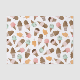 Papier de soie de soie de cornets de crème glacée