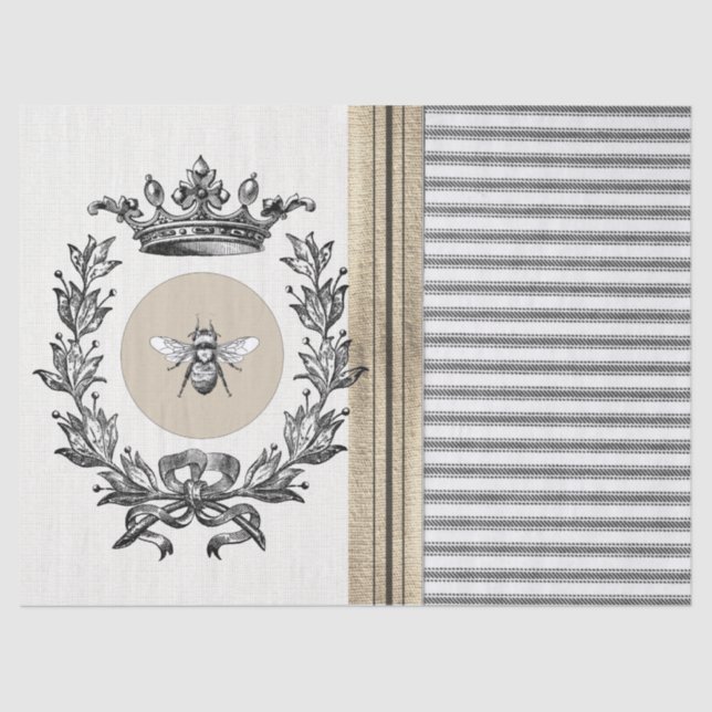 Papier de soie de soie de coutil d'abeille de (Recto)