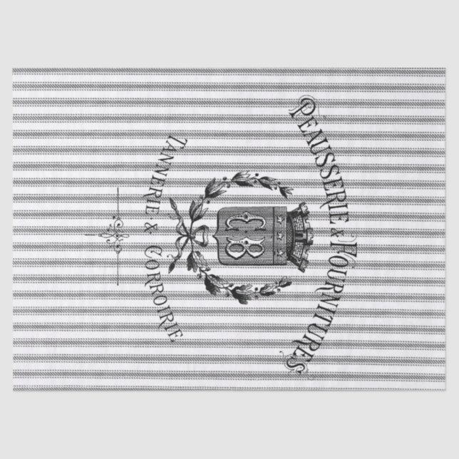 Papier de soie de soie de coutil français - noir (Recto)