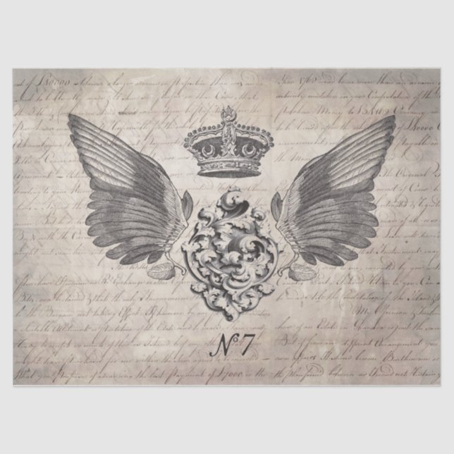 papier de soie de soie de Decoupage d'ailes (Recto)