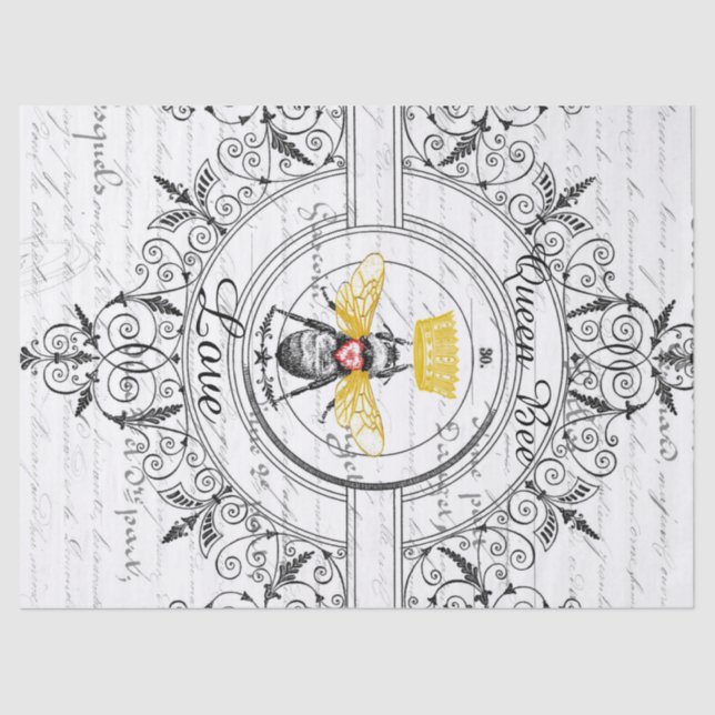 Papier de soie de soie de Decoupage d'amour de (Recto)