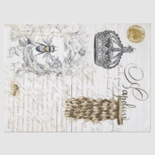 Papier de soie de soie de Decoupage de manuscrit