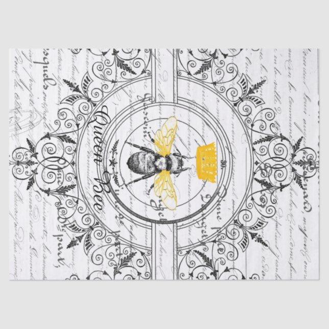 Papier de soie de soie de Decoupage de reine des (Recto)