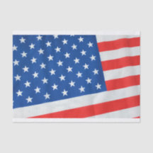 Papier de soie de soie de drapeau américain