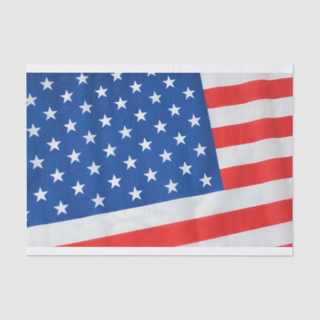 Papier de soie de soie de drapeau américain (Recto)