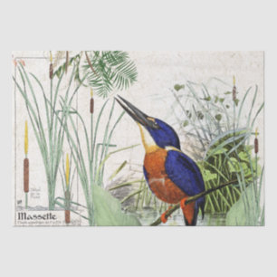 Papier de soie de soie de faune d'étang de Cattail