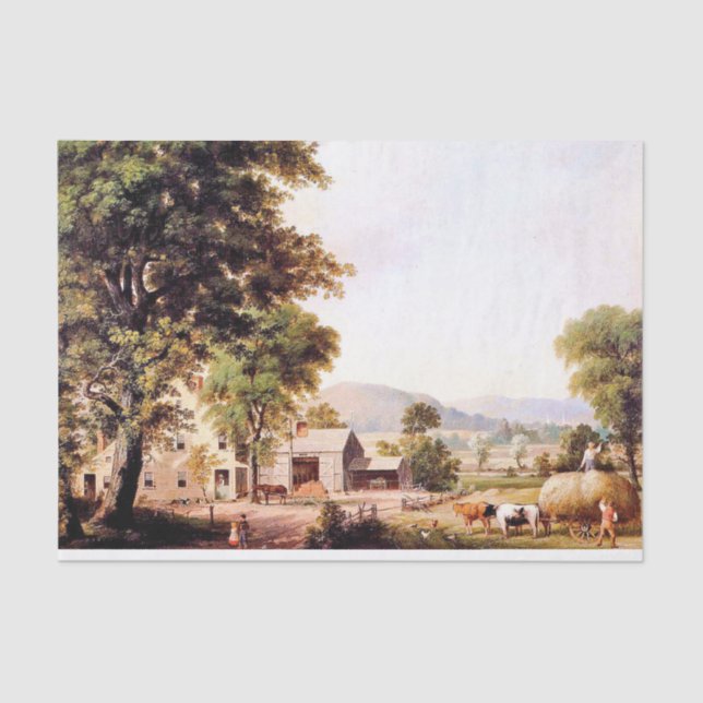 Papier de soie de soie de fenaison americana (Recto)