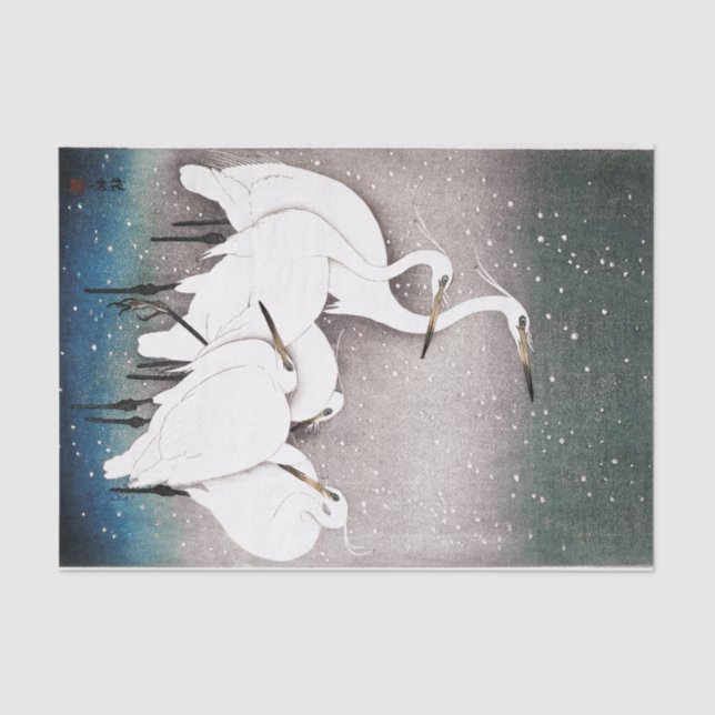 Papier de soie de soie de GRUES (Recto)