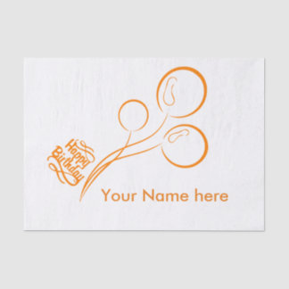 papier de soie de soie de joyeux anniversaire de