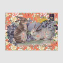 Papier de soie de soie de LAPIN de PÂQUES