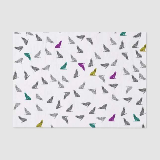 Papier de soie de soie de loups d'hurlement (Recto)