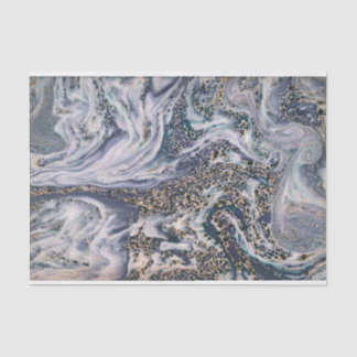 Papier de soie de soie de luxe bleu d'enveloppe de