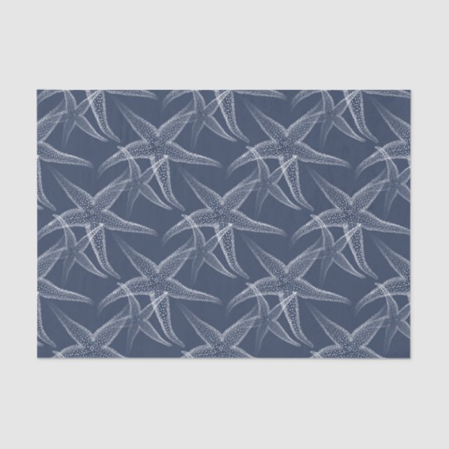 Papier de soie de soie de plage de bleu marine (Recto)