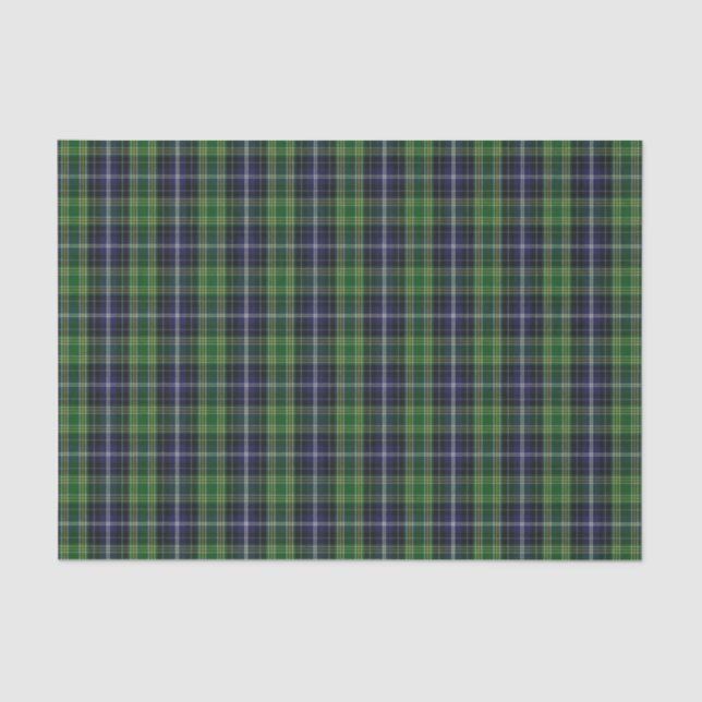 Papier de soie de soie de plaid de tartan de (Recto)