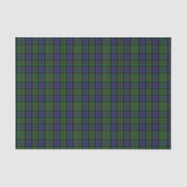 Papier de soie de soie de plaid de tartan de (Recto)