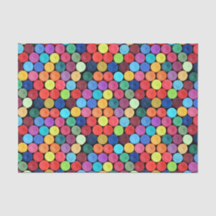 Papier de soie de soie de point de polka de crayon