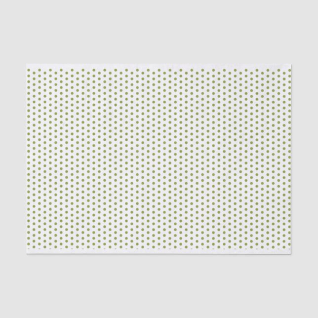 Papier de soie de soie de point de polka de vert (Recto)