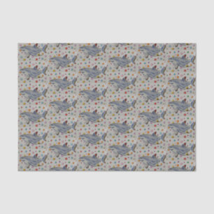 Papier de soie de soie de requin et de pois