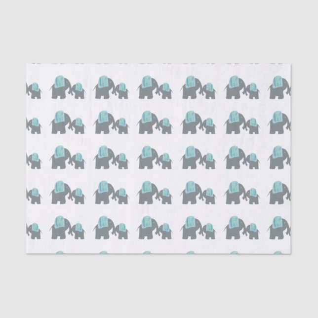 Papier de soie de soie d'éléphant, maman et (Recto)