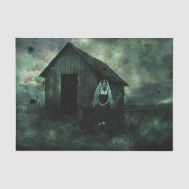 Papier de soie de soie déplaisant de Halloween de (Recto)