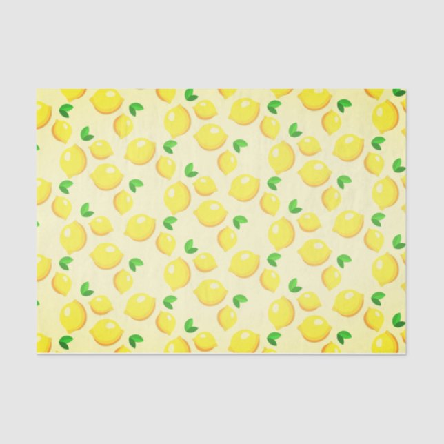 Papier de soie de soie d'impression de citron