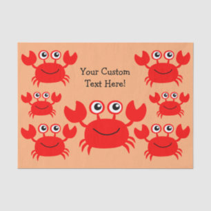 Papier de soie de soie fait sur commande de crabe
