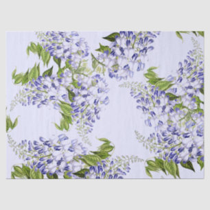 Papier de soie de soie floral de fleur bleue